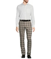 Murano Evan Extra Slim Fit Flat Front Glen Plaid Suit Separates Dress Pants