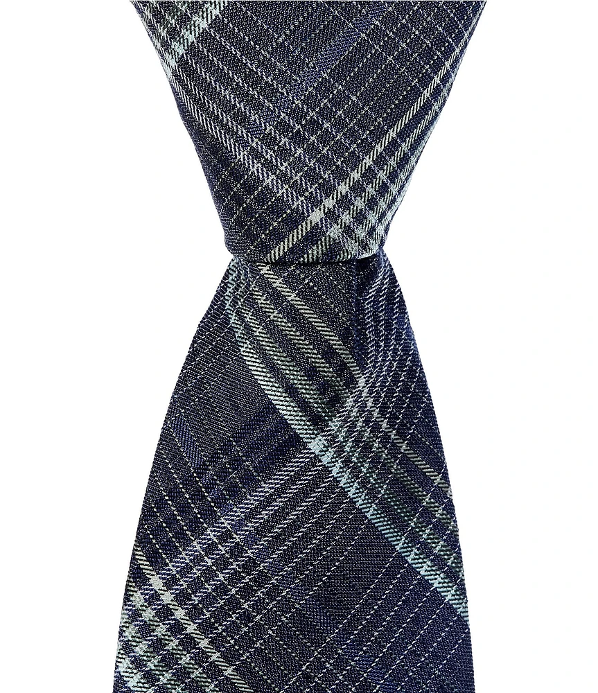 Murano Fine Plaid Print 2 3/4#double; Silk-Blend Tie