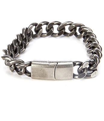 Murano Flat Curb Chain Stainless Steel Bracelet