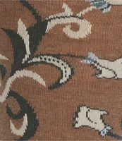 Murano Floral Pattern Crew Length Socks