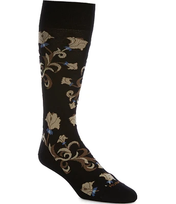 Murano Floral Pattern Crew Length Socks