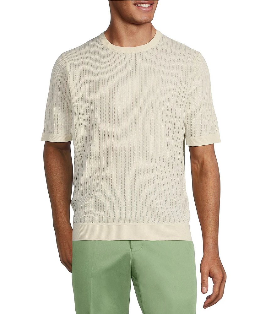 Murano From The Garden Collection Textured Knit Short Sleeve T-Shirt