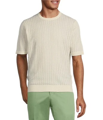 Murano From The Garden Collection Textured Knit Short Sleeve T-Shirt