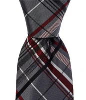 Murano Gwynn Plaid Print 3 1/8#double; Silk Tie