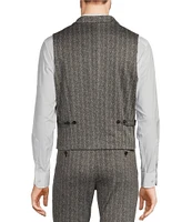 Murano Herringbone Shawl Collar Knit Suit Separates Vest