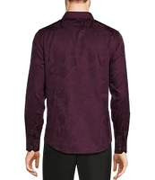 Murano Inflorescence Collection Slim Fit Jacquard Long Sleeve Woven Shirt