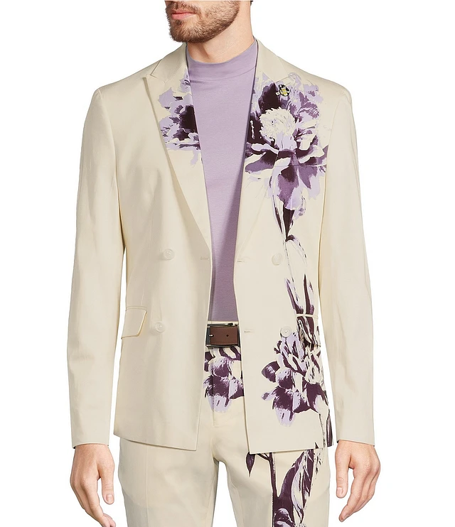 Murano Inflorescence Collection Slim Fit Placed Floral Suit Separates  Jacket | Pueblo Mall