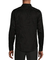 Murano Inflorescence Collection Slim Fit Two-Tone Jacquard Long Sleeve Woven Shirt