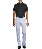 Murano Interdimensional Collection Slim Fit Contrast Stitch Short Sleeve Woven Shirt
