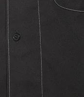 Murano Interdimensional Collection Slim Fit Contrast Stitch Short Sleeve Woven Shirt