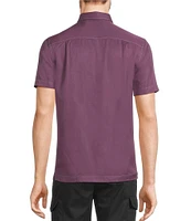 Murano Interdimensional Collection Slim Fit Contrast Stitch Short Sleeve Woven Shirt