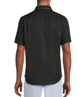 Murano Interdimensional Collection Slim Fit Heat Seal Short Sleeve Convertible Camp Shirt