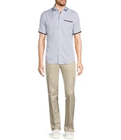 Murano Interdimensional Collection Slim Fit Heat Seal Short Sleeve Convertible Camp Shirt