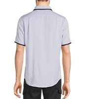 Murano Interdimensional Collection Slim Fit Heat Seal Short Sleeve Convertible Camp Shirt