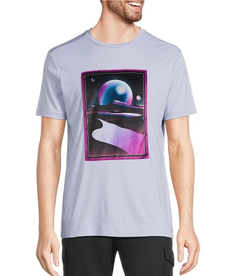 Murano Interdimensional Collection Slim Fit Velour Patch Screen Print Short Sleeve T-Shirt