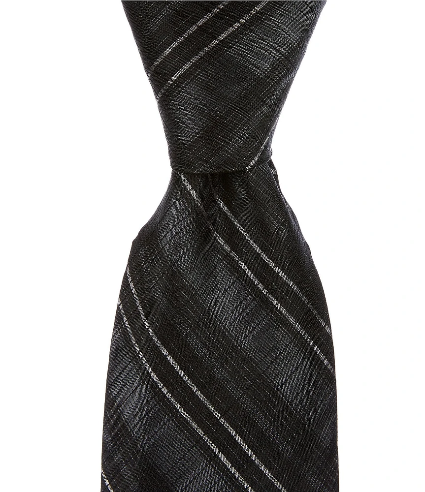 Murano Intricate Plaid 3 1/8#double; Silk Tie