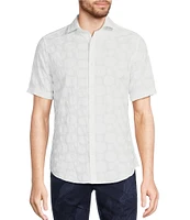 Murano Jewels of Jaipur Collection Solid Short Sleeve Woven Shirt