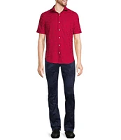 Murano Jewels of Jaipur Collection Solid Short Sleeve Woven Shirt