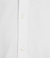 Murano Liquid Luxury Classic Fit Solid Coat Front Short Sleeve Woven Shirt