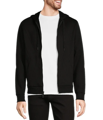 Murano Liquid Luxury Collection Slim Fit Color Block Full Zip Long Sleeve Zip-Front Hoodie