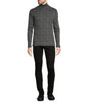 Murano Liquid Luxury Collection Slim Fit Houndstooth Turtleneck Pullover