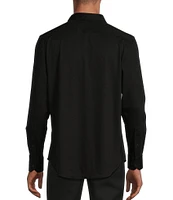 Murano Liquid Luxury Long Sleeve Knit Interlock Coatfront Shirt