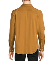 Murano Liquid Luxury Long Sleeve Knit Interlock Coatfront Shirt