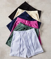 Murano Liquid Luxury Pintuck Neoprene Knit 5.5#double; Inseam Shorts