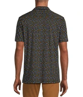 Murano Liquid Luxury Slim Fit Printed Short Sleeve Coatfront Shirt