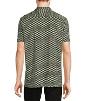 Murano Liquid Luxury Slim Fit Printed Short Sleeve Coatfront Shirt