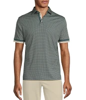Murano Liquid Luxury Slim Fit Printed Short Sleeve Polo Shirt