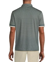 Murano Liquid Luxury Slim Fit Printed Short Sleeve Polo Shirt