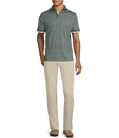 Murano Liquid Luxury Slim Fit Printed Short Sleeve Polo Shirt