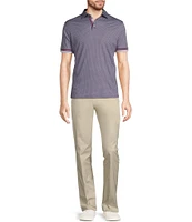 Murano Liquid Luxury Slim Fit Printed Short Sleeve Polo Shirt
