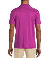 Murano Liquid Luxury Slim Fit Solid Coatfront Short Sleeve Woven Camp Shirt