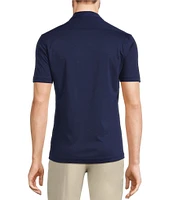 Murano Liquid Luxury Slim Fit Solid Coatfront Short Sleeve Woven Camp Shirt