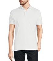 Murano Liquid Luxury Slim Fit Solid Interlock Short Sleeve Polo Shirt