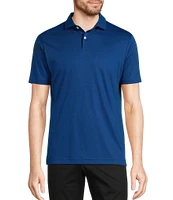 Murano Liquid Luxury Slim Fit Solid Interlock Short Sleeve Polo Shirt
