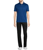 Murano Liquid Luxury Slim Fit Solid Interlock Short Sleeve Polo Shirt
