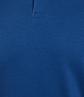 Murano Liquid Luxury Slim Fit Solid Interlock Short Sleeve Polo Shirt