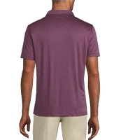 Murano Liquid Luxury Slim Fit Solid Interlock Short Sleeve Polo Shirt