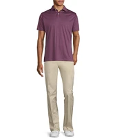 Murano Liquid Luxury Slim Fit Solid Interlock Short Sleeve Polo Shirt