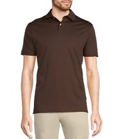 Murano Liquid Luxury Slim Fit Solid Interlock Short Sleeve Polo Shirt