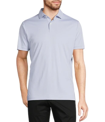 Murano Liquid Luxury Slim Fit Solid Interlock Short Sleeve Polo Shirt
