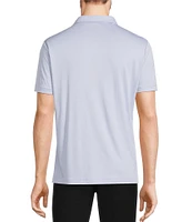 Murano Liquid Luxury Slim Fit Solid Interlock Short Sleeve Polo Shirt