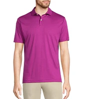Murano Liquid Luxury Slim Fit Solid Interlock Short Sleeve Polo Shirt