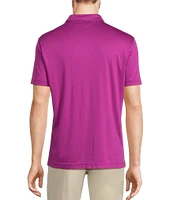 Murano Liquid Luxury Slim Fit Solid Interlock Short Sleeve Polo Shirt
