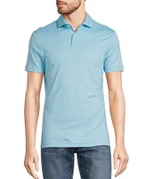 Murano Liquid Luxury Slim Fit Solid Interlock Short Sleeve Polo Shirt