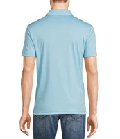 Murano Liquid Luxury Slim Fit Solid Interlock Short Sleeve Polo Shirt