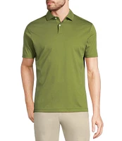 Murano Liquid Luxury Slim Fit Solid Interlock Short Sleeve Polo Shirt